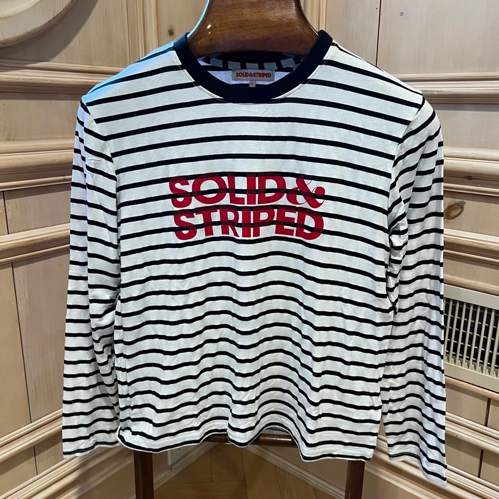 Solid and Striped Long sleeve tee
